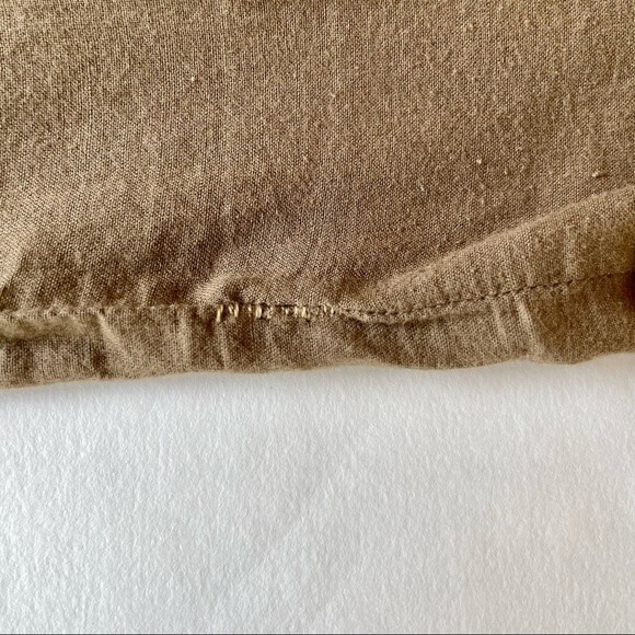 Denim & Supply Ralph Lauren Brown Cotton Dress with Ruffle and Tab Sleeves M - Picture 8 of 13